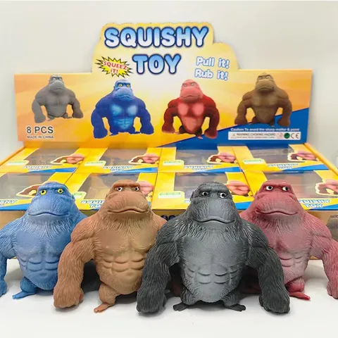 Lustiger Gorilla Squishy Spielzeug Stressabbau Realistische Muskel Affe Figur Für Erwachsene Jugendliche Home Office Dekompression Quetschspielzeug