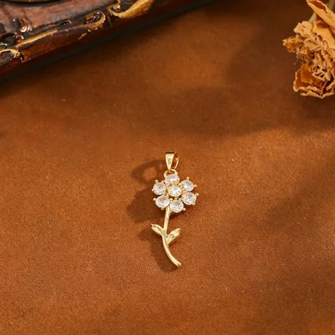 Sonnenblume Anhänger Kupfer Strass Blume Charm Kleine Gänseblümchen Pave Strass DIY Schmuckherstellung Handgefertigte Anhänger Für Damen