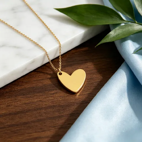 Minimalist Stainless Steel Heart Pendant Necklace For Women Polished Clavicle Chain Romantic Couple Jewelry Gold Silver Necklaces