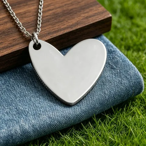 Minimalist Stainless Steel Heart Pendant Necklace For Women Polished Clavicle Chain Romantic Couple Jewelry Gold Silver Necklaces