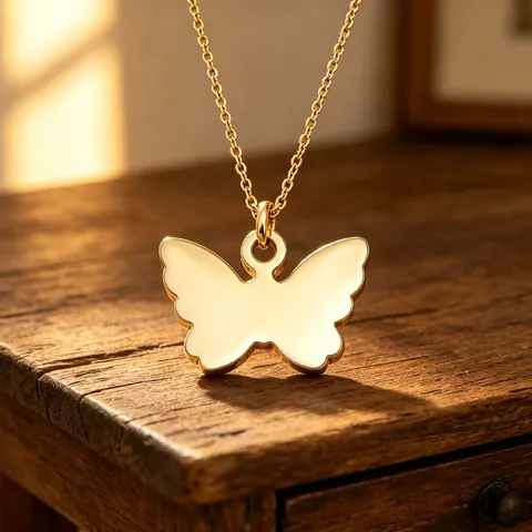 Spiegelgepolijste Roestvrijstalen Vlinder Hanger Ketting Minimalistische DIY Graveerbare Sleutelbeen Ketting Sieraden Cadeau