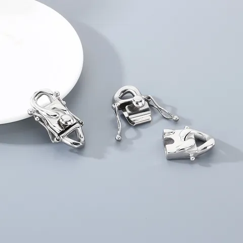 Chiusure Per Gioielli In Acciaio Inossidabile Connettore A Scatola Per Catena Cubana Fai Da Te Collana Bracciale Quadrato Rotondo Lucido