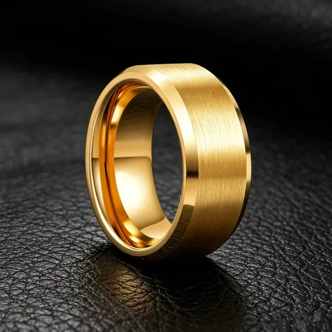 Stainless Steel Brushed Ring With Etched Game Element Symbols Unisex Fashion Finger Ring Jewelry Gift