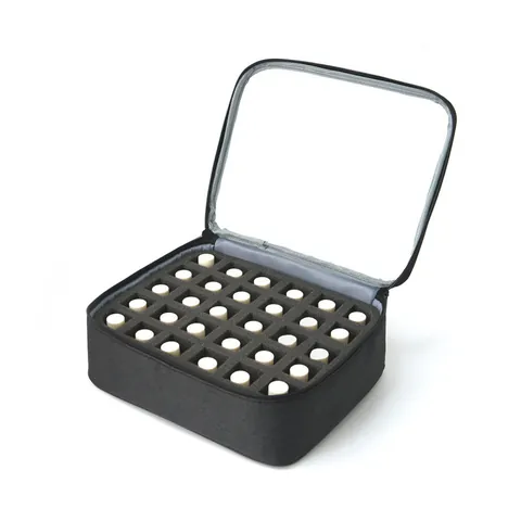 Bolsa Almacenamiento Esmalte Uñas Ventana Transparente Organizador Esponja Antichoque Estuche Aceites Esenciales Maletín Maquillaje