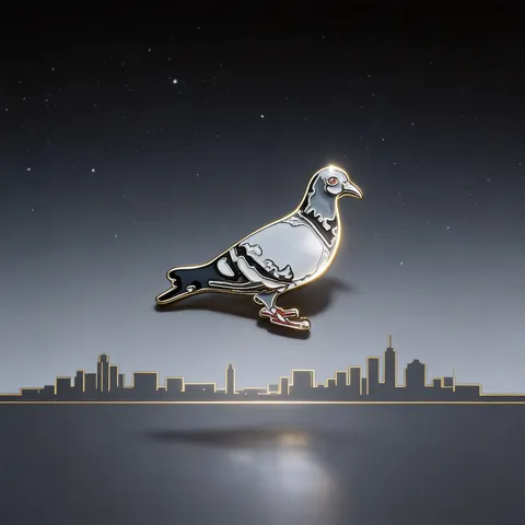 Pigeon Bird Brooch Alloy Enamel Animal Shape Minimalist Personalized Badge For Clothing Decoration Creative Jewelry Gift For Unisex