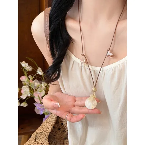 Collana Con Pendente Occhio Di Tigre Perla Artificial Sintetica Catena Regolabile Barocco Vintage Strati Donna Stile Francese Gioielli