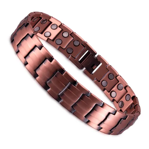 Vintage Pure Copper Magnetic Bracelet For Men Red Copper Energy Therapy Bracelet Men Health Care Jewelry Bracelet Gift
