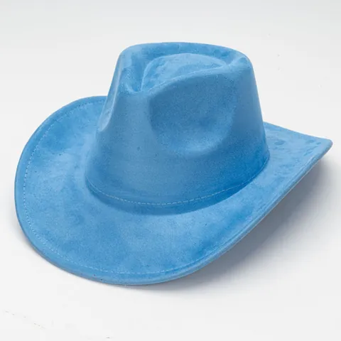 Western Suede Cowboy Hat Vintage Ethnic Rolled Brim Horse Riding Fedora For Men Women Outdoor Sunshade Decorative Hat