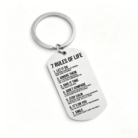 Stainless Steel Inspirational Keychain Graduation Gift For Family Friends Encouragement Quote Metal Keyring Engraved Jewelry Souvenir