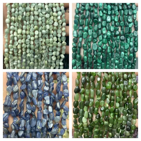 Natural Stone Chips Beads Irregular Polished Gravel Gemstone String For DIY Jewelry Making Necklaces Bracelets Accessory