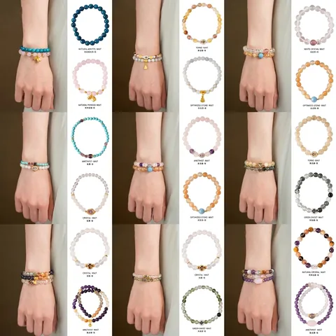 Νέο Κινεζικό Στυλ Τεχνητό Κρυστάλλινο Βραχιόλι Με Χάντρες Στρας Λουλούδι Χειροποίητο Βραχιόλι Μόδα Κοσμήματα Γυναικείο Δώρο