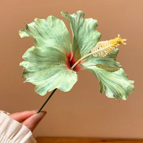 Handgefertigte Stoffblume Haarklammer Süße Perlenquaste Entenschnabelclip Florale Haargabel Für Damen Urlaub Haarschmuck