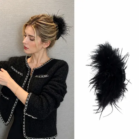 Κομψό Κλάμερ Μαλλιών με Φτερά για Γυναίκες Βίντατζ Κλάμερ Μαλλιών με Φτερά για Καθημερινή Χρήση και Πάρτι