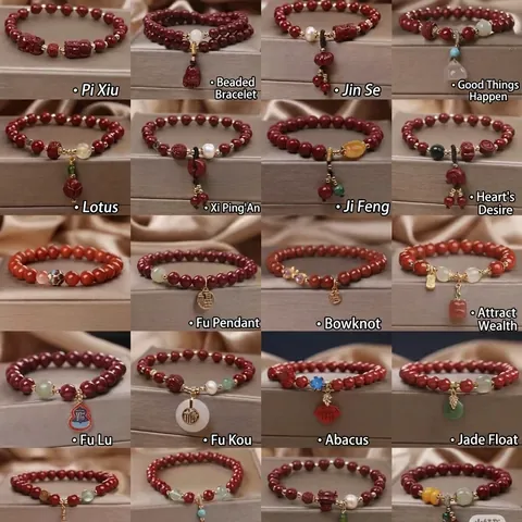 Vintage New Chinese Style Beaded Bracelet For Women With Cat Eye Effect And Artificial Pearl Lucky Charm Ethnic Jewelry
