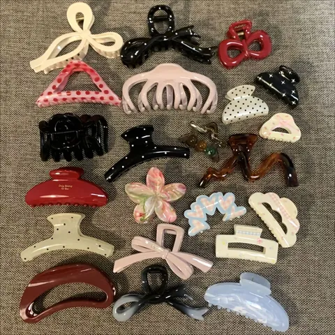 Pinze per Capelli in Acrilico per Donna Stile Coreano Minimalista Elegante Grandi Fermagli a Squalo per Capelli Spessi Accessori per Capelli Antiscivolo Regalo