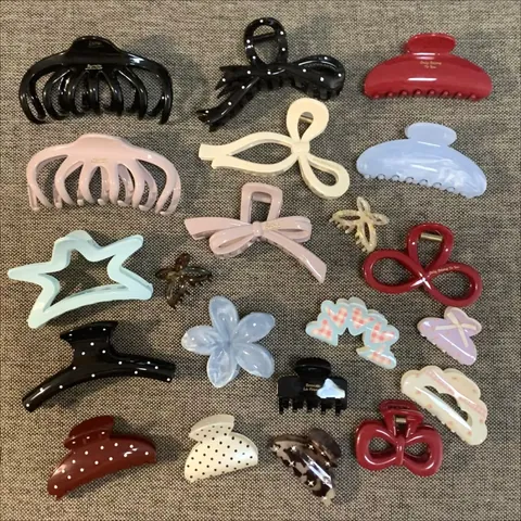 Pinze per Capelli in Acrilico per Donna Stile Coreano Minimalista Elegante Grandi Fermagli a Squalo per Capelli Spessi Accessori per Capelli Antiscivolo Regalo