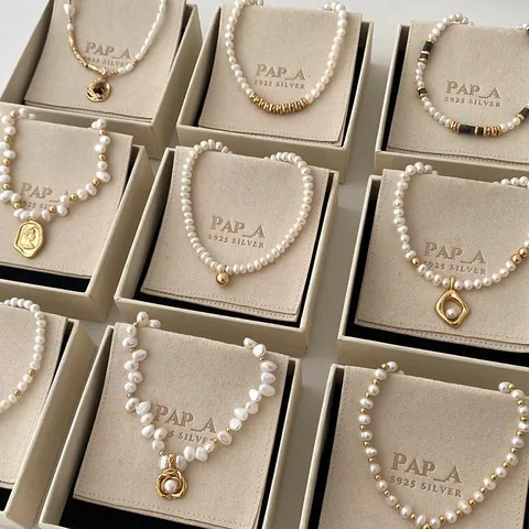 French Style Heart Artificial Pearl Necklace Gold Silver Plated Elegant Fashion Jewelry Gift For Women Daily Wear