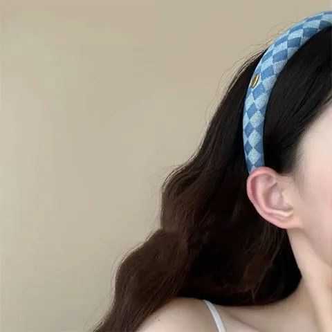 Korean Retro Plaid Bow Headband High Skull Top Simple Versatile Hairband Ins Style Elegant Hair Accessories For Women Hair Hoop Headwear