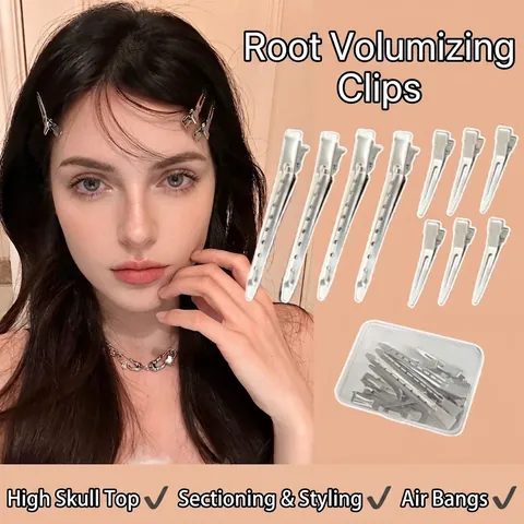 Women Hair Clips Hair Root Fluffy Hair Clips Alloy Duckbill Clips Professional Salon Styling Hairpins Daily Hair Accessories