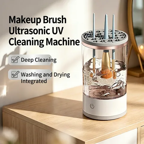 Elektrische Automatische Make-up Kwast Reiniger Machine Diepe Reiniging UV-Sterilisatie Draagbare Beauty Cosmetische Tool