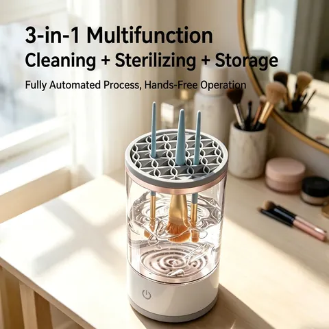 Elektrische Automatische Make-up Kwast Reiniger Machine Diepe Reiniging UV-Sterilisatie Draagbare Beauty Cosmetische Tool