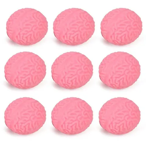 Realistic Pink Brain Shaped Squishy Toy TPR Slow Rebound Stress Relief Squeeze Ball Sensory Decompression Novelty Toy For Adults Office