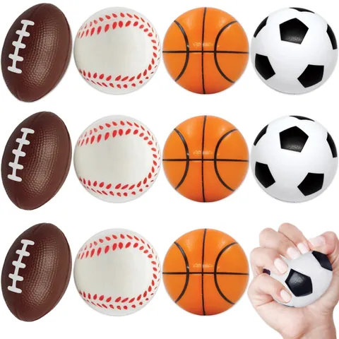 Pelotas de Poliuretano Blandas para Aliviar el Estrés Juguetes Deportivos Baloncesto Fútbol Béisbol Para Niños Adultos Oficina Squeeze Regalos