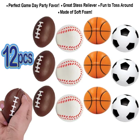 Pelotas de Poliuretano Blandas para Aliviar el Estrés Juguetes Deportivos Baloncesto Fútbol Béisbol Para Niños Adultos Oficina Squeeze Regalos