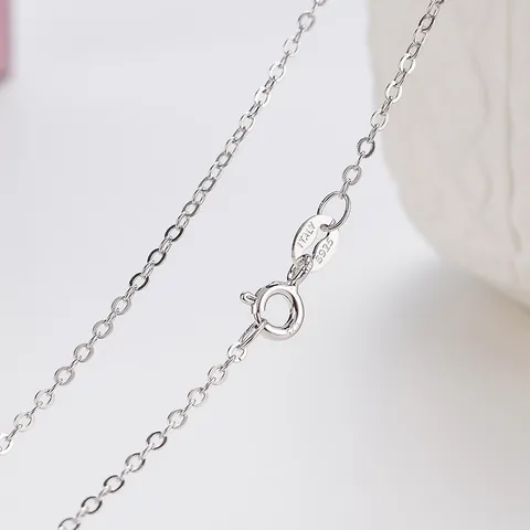 Catena per Collana in Rame Placcato Argento Solo Catena Senza Ciondolo Catena Minimalista a Scatola Ingot O-link Star per Uomo Donna