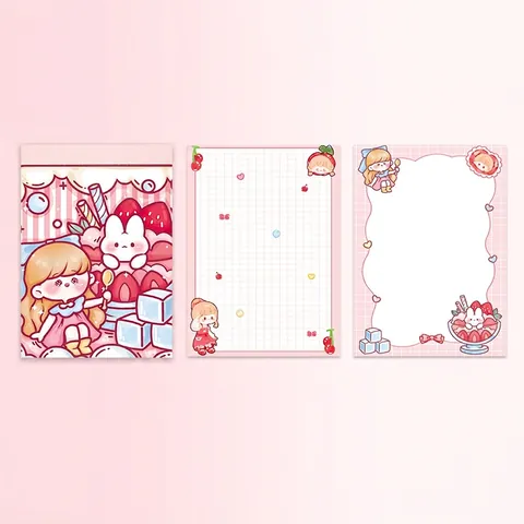 Carino Cartone Animato Mini Blocco Note Portatile Note Adesive Studente Cancelleria Quaderno Kawaii Carta Tascabile
