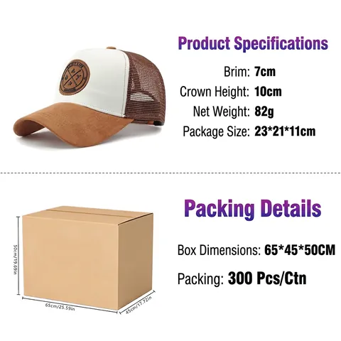Mesh Trucker Hat Breathable Faux Suede Baseball Cap Adjustable Sun Protection Retro Outdoor For Men Women