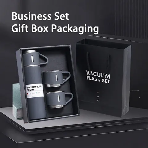 304 Stainless Steel Vacuum Flask Insulated Water Bottle With Portable Handle And Multiple Lids Business Office Travel Drinkware