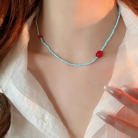 Collana Di Perline Boho Acciaio Inossidabile Pendente Stella Agata Perla Artificial Imitazione Etnico Vintage Gioielli Fatti A Mano Donna