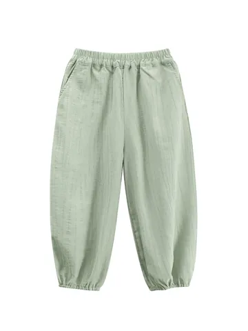 Kinder Mückenschutzhose Viskose Nylon Atmungsaktiv Dünn Baby Pluderhose Lässig Sommerhose