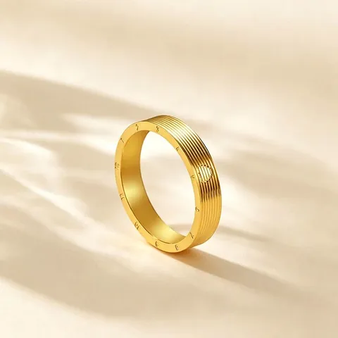 Bague Coeur En Acier Titane Motif Cadran Horloge Plaquée Or Style Vintage Minimaliste Bijou Cadeau Pour Femme Couple