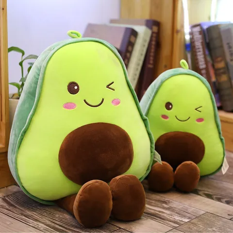 Cute Cartoon Avocado Plush Toy Soft Stuffed Fruit Doll Pillow For Kids Girls Birthday Gift Comfortable Home Decor