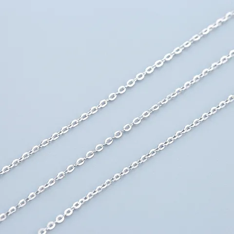 S925 Sterling Silver Cable Chain Necklace For Women Men DIY Jewelry Accessories Minimalist Clavicle Chain Link Necklace