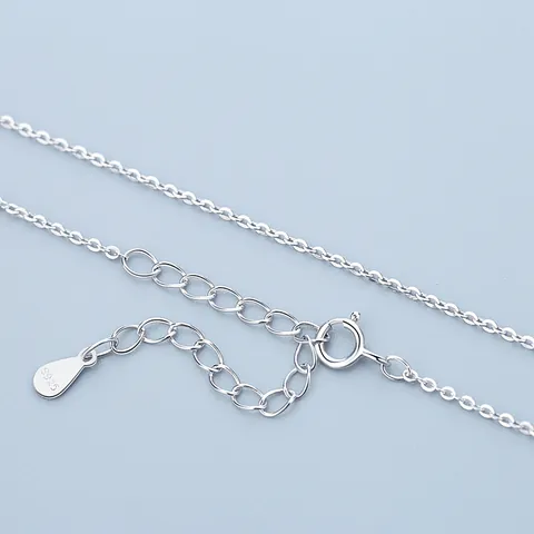 S925 Sterling Silver Cable Chain Necklace For Women Men DIY Jewelry Accessories Minimalist Clavicle Chain Link Necklace