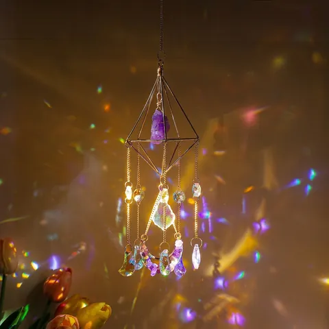 Elegante Romantico Luna Gocce D'acqua Rombo Cristallo Pendente Di Cristallo Decorazioni Artificiali