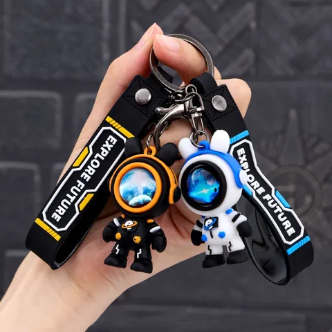 Lindo Llavero Colgante De Bolsa Unisex De Astronauta De Pvc