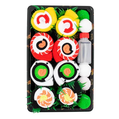 Creative Sushi Shape Crew Socks Gift Box Combed Cotton Novelty Food Patterned Socks For Men Women Christmas Party