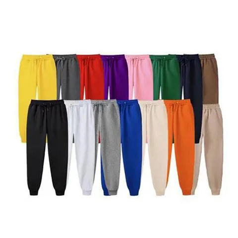 Dames Casual Fleece Joggingbroek Elastische Taille met Koord Effen Kleur Sportbroek met Geribde Manchetten
