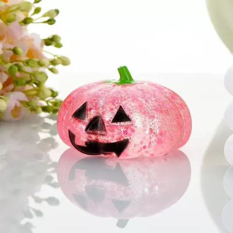 Halloween Pompoen Knijpspeelgoed Voor Kinderen PU Slow Rebound Stressverlichting Maltose Speelgoed Bedrukt Jack-O-Lantern