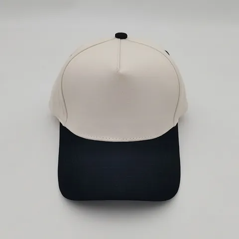 Cotton 5-Panel Structured Color Block Baseball Cap Plain Trucker Hat Adjustable Sun Protection Outdoors Sports Casual Cap For Men Women