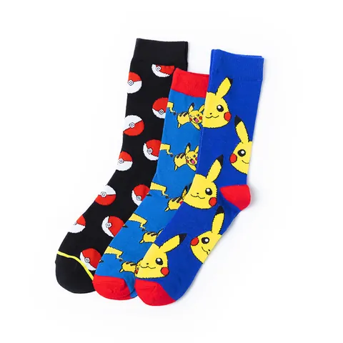 Trendy Socks Cotton Cartoon Socks Unisex Straight Spongebob Rick Anime Socks Mid-calf Socks