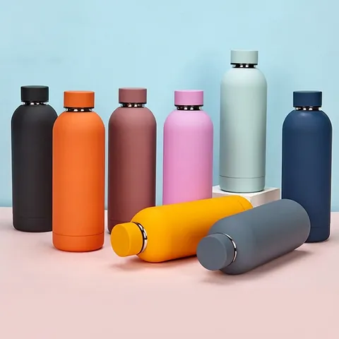 304 Stainless Steel Vacuum Insulated Water Bottle Portable Sports Flask For Outdoor Travel Matte Finish Cola Shaped Thermos
