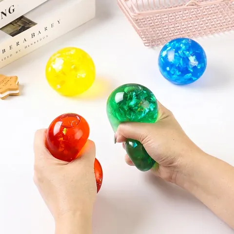 Palla a Rete Arcobaleno Spremibile Uva TPR Sensoriale Antistress Giocattolo Per Bambini E Adulti Gadget Festa