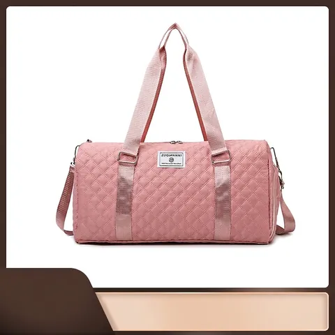Borsa Da Viaggio A Rombo Per Donne Grande Capacità Stile Coreano Borsa Da Viaggio A Tracolla Separazione Bagnato E Asciutto Borsa Sportiva Fitness