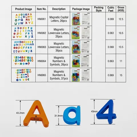 Calamita Da Frigorifero In Resina Sintetica Con Lettera Minimalista Decorazioni Artificiali