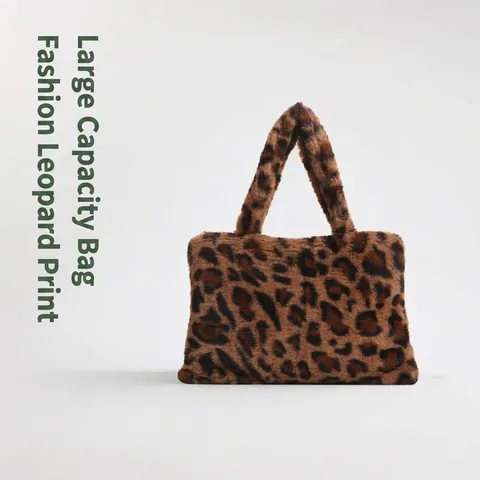 Women'S Medium Plush Color Block Streetwear Square Magnetic Buckle Handbag